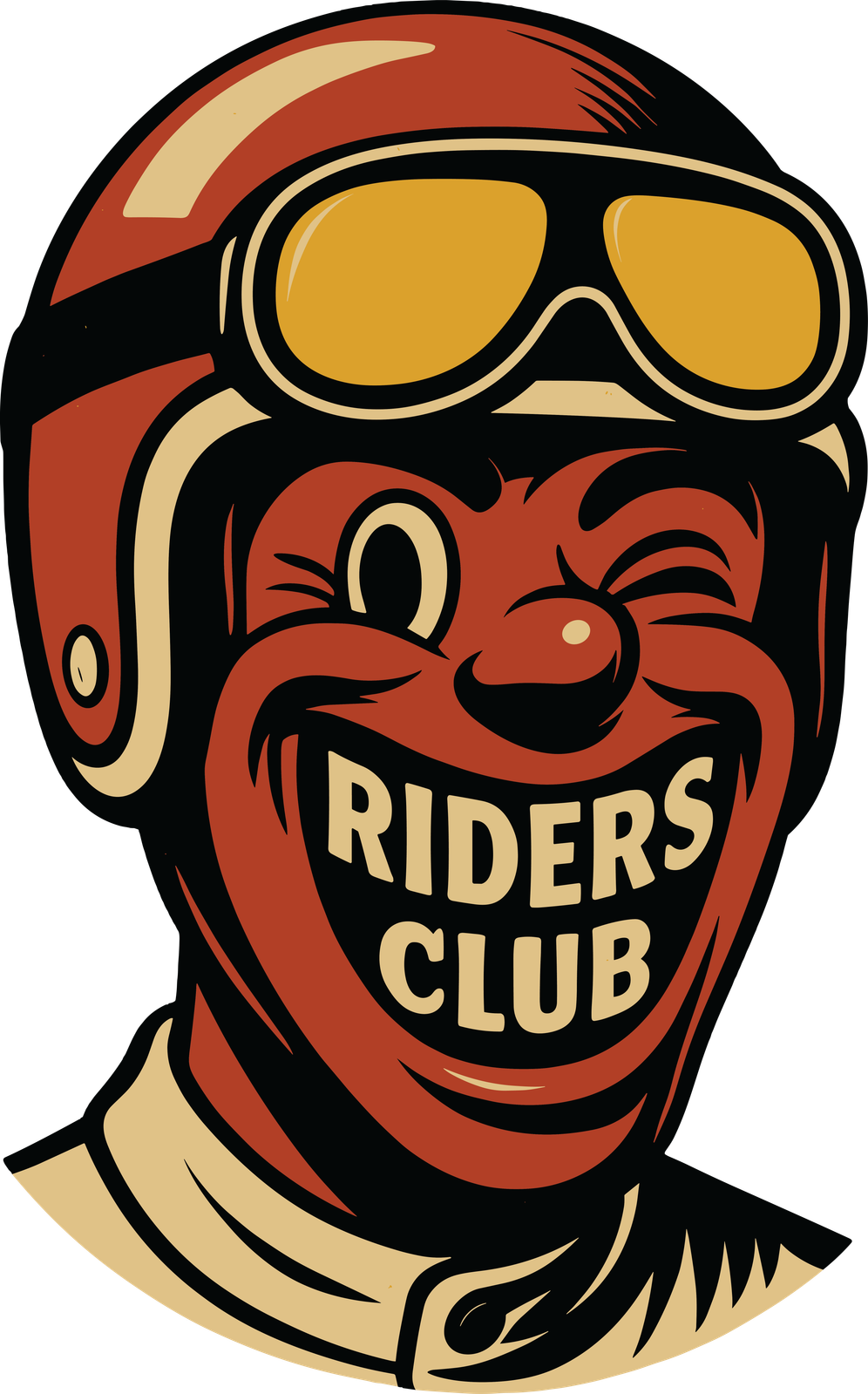 Riders Club helmet mascot
